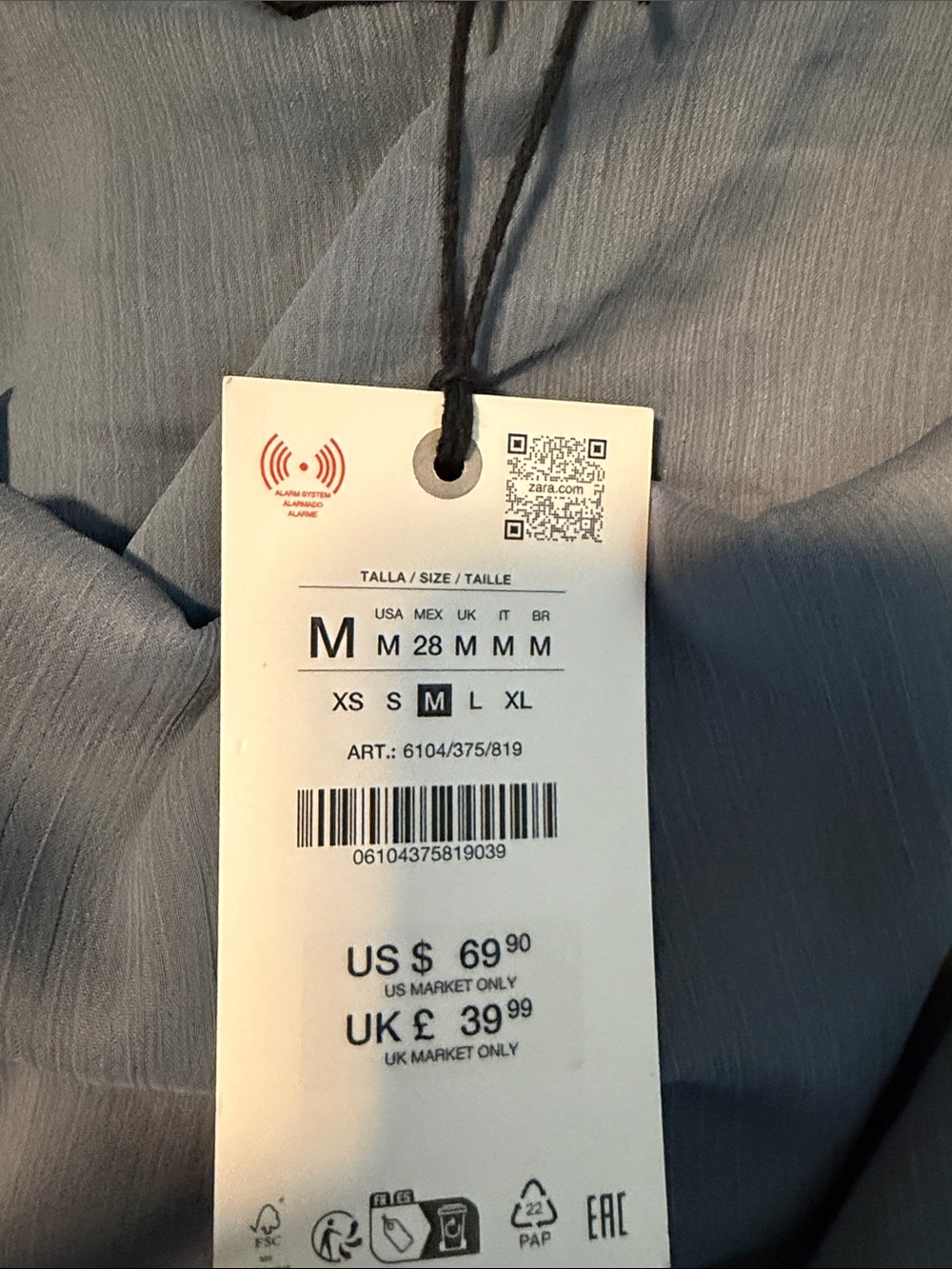 Zara Slate Blue Halter Chiffon Camisole - Picture 5 of 5